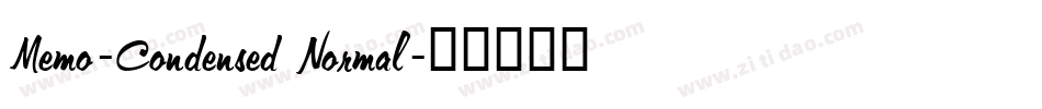 Memo-Condensed Normal字体转换